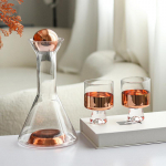 Kerged luksuslikud dekoratiivkaunistused, Art Bead veinin&otilde;ud, kann, veiniklaas, karahvini komplekt, gradientv&auml;rviga k&uuml;lmakeetja, veetass golden wine jug three-piece set M04849