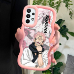 V&auml;rvitud mustriga Big Wave Edge pehmest silikoonmaterjalist Macaron telefoni&uuml;mbris, p&otilde;rutuskindel kaitsev kummist korpus Samsung Xiaomi Poco Redmi jaoks Samsung A04E sinine