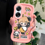 V&auml;rvitud muster Big Wave Edge pehme silikoon materjal Macaron telefoni &uuml;mbris p&otilde;rutuskindel kaitsev kummist &uuml;mbris OPPO Reno Realme jaoks OPPO Reno7 5G valge