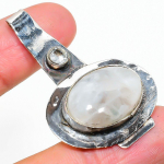Rainbow Moonstone, Topaz 925 Sterling Silver Jewelry Pendant 2.01 u9b35