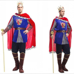 J&otilde;ulud Karnival Halloweeni Kost&uuml;&uuml;mid Meestele T&auml;iskasvanute Maskeraadipidu Peokleit Cosplay Kuninga Kost&uuml;&uuml;m Mees Prints Euroopa Keskaeg One size fits all blue