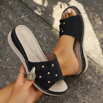 Uued naiste sussid vabaaja lilledega &otilde;&otilde;nsa kiiluga rannajalatsid &otilde;ues mood platvorm Mugavad libisemiskindlad sandaalid Chinelo Macio 36 beež