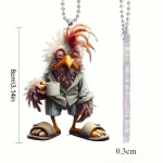 2D Creative uus kana ripats akr&uuml;&uuml;list lame 2D auto salongi tahavaatepeegli ripats kodukaunistuse ripats