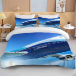 mood 3D-prindiga lennuki voodipesukomplekt, multifilmimustriga tekikotid padjap&uuml;&uuml;ridega, pehme voodipesu, kohandatud voodipesu, dropshipping EU single(135x200cm)
