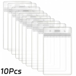 50-10 tk veekindel l&auml;bipaistev kaardihoidja plastikust kaitse&uuml;mbris &Auml;ribussipanga krediitkaardi kaitsja ID-kaardi m&auml;rgihoidjad puhas