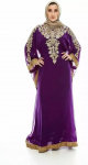 Islami Kaftan Farasha Kleit Maroko Stiilne Abaya Pikk K&auml;sit&ouml;&ouml; Dubai FREE SIZE lilla