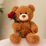 30 cm loominguline multikas Rose Bear pl&uuml;&uuml;sis nukk pruun roosa lokkis loomakaru pl&uuml;&uuml;sis m&auml;nguasi kodukaunistusega s&otilde;brap&auml;eva kingitus t&uuml;druks&otilde;brale about 30cm