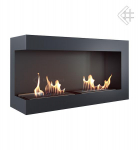 Wall mounted Bioethanol fireplace DELTA 900 T&Uuml;V left-sided
