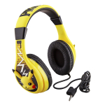 Pokemon Pikachu Kids k&otilde;rvaklapid Reguleeritav peapael Stereoheli pistikupesa Juhtmega k&otilde;rvaklapid lastele Helitugevuse reguleerimine Lastele k&otilde;rvaklapid k&otilde;rva kohal k&otilde;rvaklapid lastele kollane