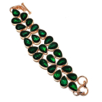 Chrysoprase Gemstone Handmade 925 Sterling Silver Bracelet 7-8 y9n99