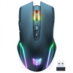 CW905 RGB 2.4G juhtmevaba m&auml;nguhiir, laetav arvutihiir 5 reguleeritava DPI-ga kuni 3600, ergonoomiline s&uuml;learvuti/PC hiir 7 nupuga 12.7*7.1*4cm must