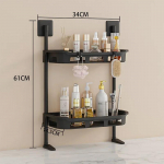 Vannitoa hoiuriiul Seinale paigaldatav Du&scaron;iruumi multifunktsionaalne hoiuriiul S&auml;&auml;sta ruumi Mitmekihilised Suure mahutavusega Vannitoariiulid