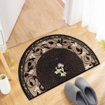 Retro poolringikujuline klaasitud p&otilde;randamatt: Vastupidav ja kergesti hooldatav, mustuse- ja kulumiskindel, ideaalne veranda sissep&auml;&auml;sude jaoks 60*90cm Imitation Cashmere