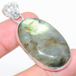 Labradorite Handmade 925 Sterling Silver Jewelry Pendant 1.97 m9h94