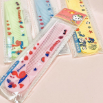 2024 Cartoon Folding Travel Comb: Kaks-&uuml;hes kaasaskantav plastmass lastele