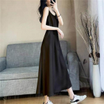 Mitmek&uuml;lgne naiste salendav ripatsiga kleit: Lihtne ja stiilne suvevesti pikk seelik sise- v&otilde;i v&auml;liskandmiseks X-Large must