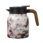 Vintage lilleline isoleeritud teekann 1000 ml mini-kuum kohvikann kontoriteekolb Sisseehitatud infuser Vesi-teekann joogikann termiline kohvikarahvin D