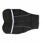 Lemmiklooma pl&uuml;&uuml;sist kaelarihm soe jope Puuvillane helkur, veekindel lahtine koera s&uuml;gistalvemantel v&auml;ikestele XL must