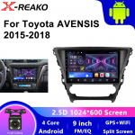 Android 13 Carplay Auto GPS Toyota Avensis 3 2015 2016 2017 2018 jaoks Autoraadio Multimeedia 2 DIN Stereo Peakomplekt BT M&auml;ngija Video 4 core 2GB+32GB CP