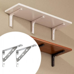 2 Pieces Stainless Steel Shelf Brackets Right Angle L Bracket Easy to Install Heavy Duty Detachable 6 Inch