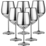 6 tk roostevabast terasest veiniklaasi purunematud metallist kokteiliklaasid 220 ml kokteilide ja veini joomiseks baaris Tass white