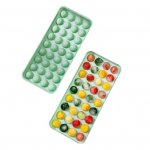 J&auml;&auml;kuubikualus kaanega, &uuml;mmargune j&auml;&auml;pallimasin, 24/36 &otilde;&otilde;nsusega j&auml;&auml;vorm, BPA-vaba 24Grid roheline