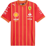 Puma Scuderia Ferrari Meeskonna Jalgpallis&auml;rk Kahepoolne Žakard &Uuml;mar Kaelus L&uuml;hikeste Varrukatega Meeste s&auml;rk Punane 763608-02 L