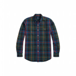 Polo Ralph Lauren S&uuml;gis/Talv 2022 Logo Ruuduline Prindiga Pikkade Varrukate S&auml;rk Meeste s&auml;rgid Tumesinine 710885077-003 M