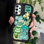 V&auml;rvitud mustriga Big Wave Edge pehmest silikoonmaterjalist Macaron telefoni&uuml;mbris, p&otilde;rutuskindel kaitsev kummist korpus Samsung Xiaomi Poco Redmi jaoks Samsung A24 4G must