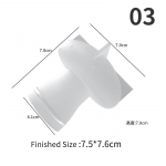 3D Seenekujuline K&uuml;&uuml;nlavorm DIY Silikoonist K&uuml;&uuml;nlavorm Aroomi Sojavaha K&auml;sitsi Valmistatud Seebivorm K&ouml;&ouml;gi &Scaron;okolaadi K&uuml;psetusvorm helehall v&auml;rv