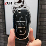 TPU auto kaugjuhtimispuldi v&otilde;tme&uuml;mbrise kate Peugeot 2008 3008 4008 5008 308 408 508 Citroen C1 C2 C4 C6 C3-XR Picasso Grand DS3 DS5 jaoks must