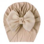 Beebi turbanim&uuml;tsid Turban Bun Knot Imiku pehme armas v&auml;ikelapse m&uuml;ts 18*19cm kohv