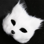 Fox Long Hair Half Face Mask Halloween Makeup Ball Party Rekvisiit Liaozhai Little Fox Fairy Mask must