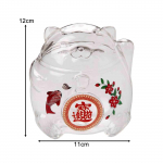 L&auml;bipaistvast klaasist &otilde;nnekassiga hoiup&otilde;rsas, raha hoiupurk, lauakaunistus, raha s&auml;&auml;stmise purk, &otilde;nnekassi kuju, raha s&auml;&auml;stmise karp lastele