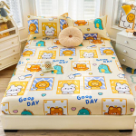 Puhast puuvillast multifilmimustriga voodilina madratsikaitsega lastele 180x200cm fitted sheet (3-25cm thick mattress)