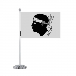 Drapeau - korss - 14 x 21 cm - pol&uuml;ester - J&auml;lje rekto/tagurpidi - Mat en acier oks&uuml;deerimata