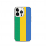 Coque iPhone &ndash; Drapeau Gabon &ndash; iPhone 13 Pro &ndash; Supp &ndash; Disain &ndash; L&auml;bipaistev plastik