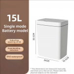 Nutikas vannitoa pr&uuml;gikast automaatne kottidesse pakkimine elektrooniline pr&uuml;gikast valge puutevaba kitsas nutikas andur Pr&uuml;gikast Tark Kodu 15L valge