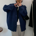 YYFS Naiste mood vabaaja s&uuml;gistalv &uuml;hev&auml;rviline printimine pikkade varrukatega V-kaelusega topid Naiste riided Villased kudumid Kampsunid Size: One Size