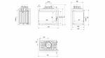Malmterasest kamin KRATKI SIMPLE vasak 8 kW &Oslash; 200 isesulguva uksega