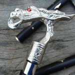 Antiikstiilis Viktoriaanlik Vanaaegne Disainer Messingist K&auml;epidemega Kepp Puidust Jalutuskepp M aero