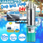 DC 24V 260W K&otilde;rge t&otilde;stek&otilde;rgusega 50m P&auml;ikesetoitega Veepump S&uuml;vaveepump Sukeldatav DC Pump Aia Koduseks P&otilde;llumajanduslikuks Niisutuseks