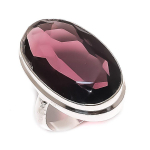 Amethyst Gemstone Handmade 925 Sterling Silver Jewelry Ring Size 5.5 k0q40