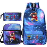 ONE PIECE Luffy Perifeerne &Otilde;pilase Koolikott Kolmeosaline Amazon Populaarne Noorte Seljakott &Otilde;lakott Pinal Three-piece set