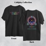 Cold-play Music of The Spheres World Tour 2025 T-s&auml;rgid Puuvillased T-s&auml;rgid Heavy Mental Fashion Graafiline T-s&auml;rk L&uuml;hikeste varrukatega unisex topsid 4XL