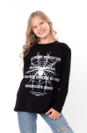 Teen Girls&rsquo; Spider Print Sweatshirt &ndash; Soft Cotton Fabric & Stylish Design, Any season, 6363-036-33-2-1 HC 140
