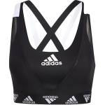 Adidas Logo mustriga spordirinnahoidja naiste aluspesu must GM8300 XS