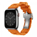 Kilim &uuml;hekordne rihm Apple Watchi jaoks 45mm 44mm 42mm 41mm 38mm Kokkupandava pandlaga Silikoonk&auml;ev&otilde;ru iWatch Ultra 2 49mm 38mm 40mm 41mm