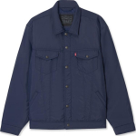 Levis &uuml;hev&auml;rviline lihtne mugav lai pikkade varrukatega puuvillane jakk meeste jakk tumesinine A6086-0005 S