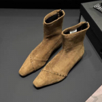 Naiste pahkluusaapad Madalad Suede Kingad Vabaaja Uued Peo Chelsea Saapad Elegantne Talv 2025 Naiste Kingad Zapatillas 35 khaki